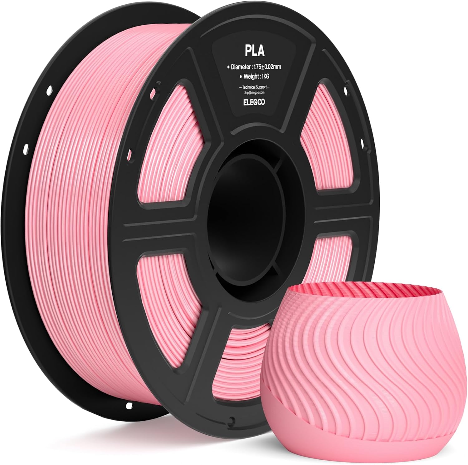 ELEGOO PLA 3D Printer Filament 1.75mm Pink 1KG